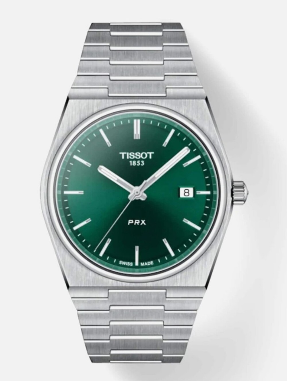 Tissot Men's Stainless Steel Green Dial PRX Watch - 40mm